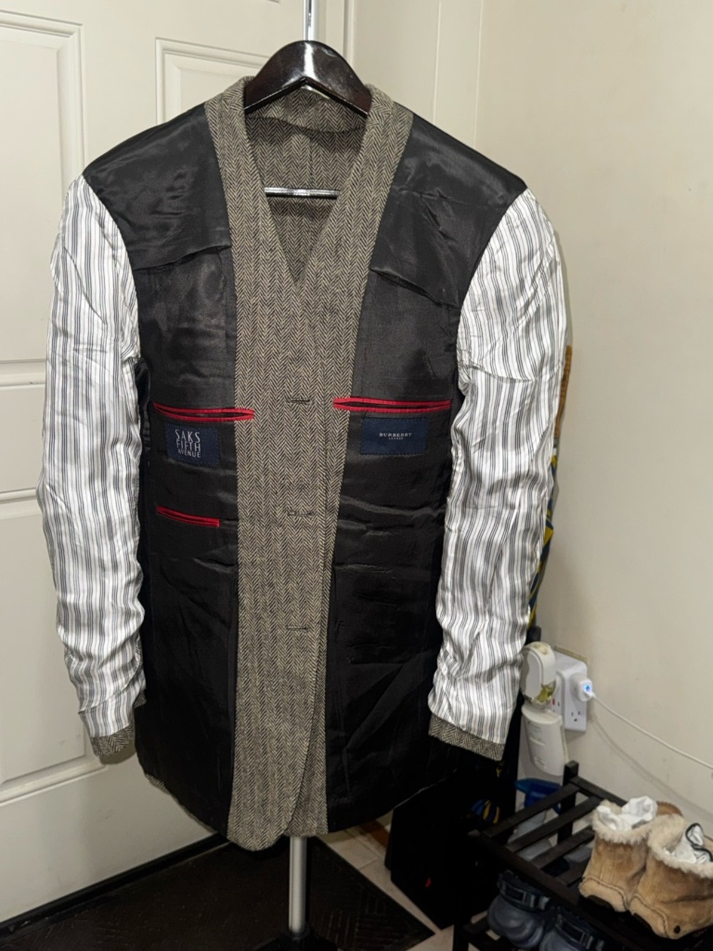Burberry London-Saks Fifth Avenue I Men’s I Blazer I Herringbone I Size 38R - Picture 4 of 11